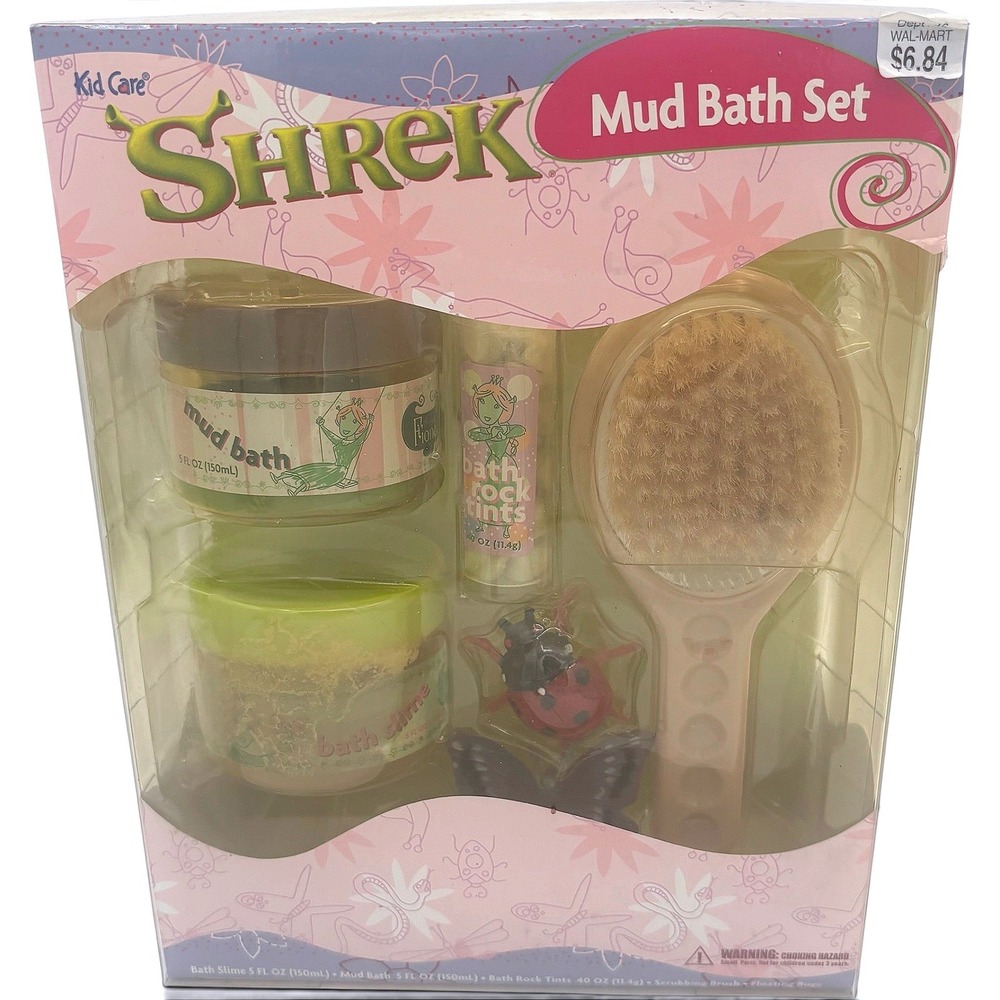 Shrek Mud Bath Box Set NOS 2004 Vintage DreamWorks Collectible Kid Care Y2K NEW